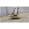 Image 5 : Vintage Mid-Century Ceramic Paddleboat Planter Lamp and Sailboat Lamp With Metal Sails