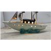 Image 6 : Vintage Mid-Century Ceramic Paddleboat Planter Lamp and Sailboat Lamp With Metal Sails