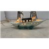 Image 8 : Vintage Mid-Century Ceramic Paddleboat Planter Lamp and Sailboat Lamp With Metal Sails