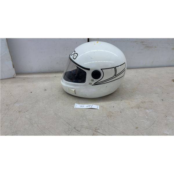 Novo Full-Face Motorcycle Helmet, White with Clear Visor, DOT Certified
