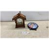 Image 1 : St. Gallen Wooden Mantel Clock with Animated Figures and Elvis Presley Quartz Wall Clock
