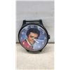 Image 2 : St. Gallen Wooden Mantel Clock with Animated Figures and Elvis Presley Quartz Wall Clock