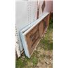 Image 1 : Two Painted Wood Folding Tables with Metal Legs 97 x 33