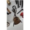 Image 1 : Vintage Wooden Wagon Wheel with 10 Spokes and Metal Hub Railway Spikes Lantern Cool Hanging Planter