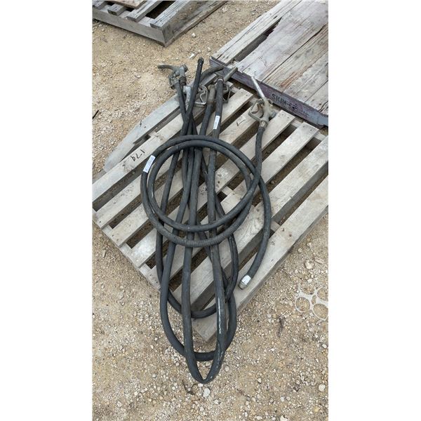4 Fuel Nozzles & Hoses, Incl. Model No. 878 Nozzle, & More