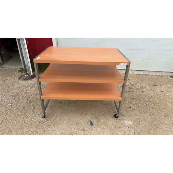 Rolling 3-Tier Shelf Unit 32 x 48 x 38