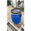 Image 2 : Small Blue Plastic Drum with Black Lid & Handles