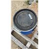 Image 3 : Small Blue Plastic Drum with Black Lid & Handles