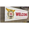 Image 1 : Texaco Farmers' Bonspiel Curling Event Welcome Banner with Logo and Curling Imagery, 3' x 9'