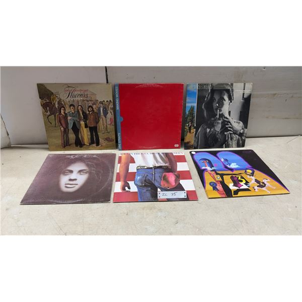 Lot of 6 Vinyl LPs Incl. The Guess Who, Dire Straits, Streetheart, Billy Joel, Springsteen and More