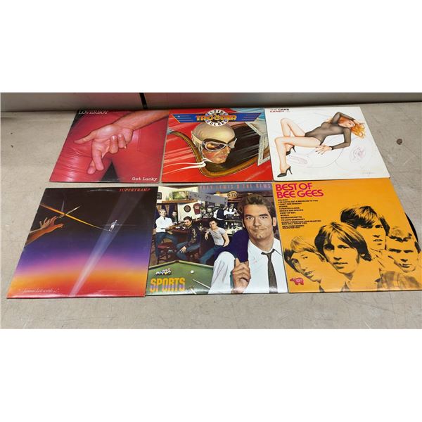 Loverboy, Trooper, The Cars, Supertramp, Huey Lewis, Bee Gees Vinyl Record Albums and More