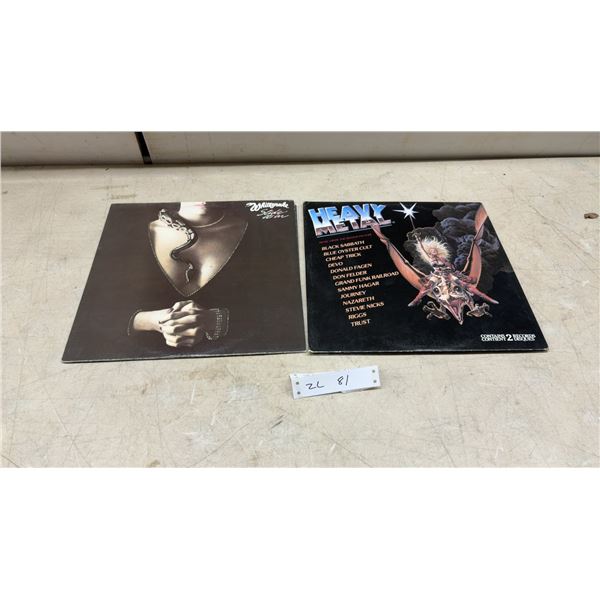 Whitesnake "Slide It in" 1984 and "Heavy Metal" 1981 Motion Picture Soundtrack Vinyl Records