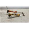 Image 7 : Vintage Stoneware Finger Jug and Two Handheld Insecticide Sprayers with Glass Bottles Including Fly