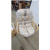 Image 8 : Vintage Rattan Living Room Set with 2 Swivel Rocking Armchairs, Glass-Top Table, and More