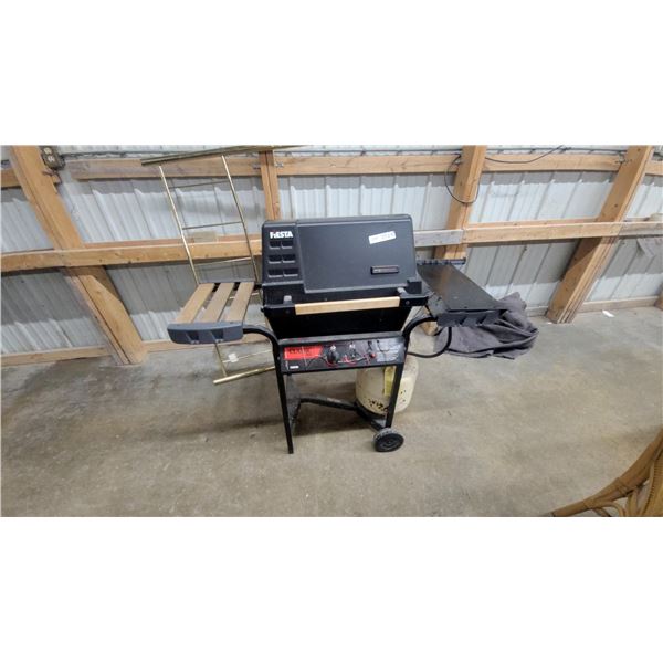 Fiesta Classic 300 Propane Gas Grill with Two Burners, Side Burner, and Propane Tank