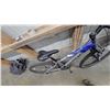 Image 7 : Trek 820 Mountain Bike, Blue and Silver Frame with Front Suspension and Knobby Tires 26"