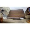 Image 3 : Dark-Stained Wooden Accent Cabinet with Drawer and Louvered Doors28 x 26 x 17"