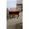 Image 4 : Pair of French Provincial Style Two-Drawer Wooden End Tables with Cabriole Legs 22 x 20 x 28"