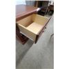 Image 6 : Traditional Two-Drawer Wooden Nightstand with Brass Bail Pull Handles 25 x 18 x 24"