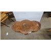 Image 2 : Rococo Revival Style Carved Wood Coffee Table with Shaped Top and Cabriole Legs 16 x 36 x 17"