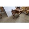 Image 3 : Rococo Revival Style Carved Wood Coffee Table with Shaped Top and Cabriole Legs 16 x 36 x 17"