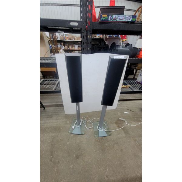 Pair of Paradigm Millenia 200 Floorstanding Speakers with Integrated Stands and Glass Bases