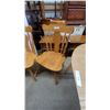 Image 7 : Light Oak Oval Dining Table and Tapered Legs 30 x 59 x 35" and 4 Chairs