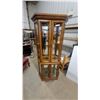 Image 1 : Traditional Wooden Curio Cabinet With Upper and Lower Glass Doors and Mirrored Back 72 x 35 x 11"