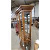 Image 4 : Traditional Wooden Curio Cabinet With Upper and Lower Glass Doors and Mirrored Back 72 x 35 x 11"
