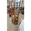 Image 5 : Traditional Wooden Curio Cabinet With Upper and Lower Glass Doors and Mirrored Back 72 x 35 x 11"