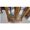 Image 7 : Traditional Wooden Curio Cabinet With Upper and Lower Glass Doors and Mirrored Back 72 x 35 x 11"