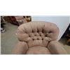 Image 2 : Beige Upholstered Tufted Back Armchair Swivel /Rocker