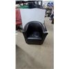 Image 1 : Espresso Faux Leather Accent Barrel Tub Chair
