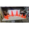Image 1 : Assorted Orange Traffic Cones Including Runn Golf Agility Disc Cones and Larger Standard Cone