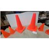 Image 2 : Assorted Orange Traffic Cones Including Runn Golf Agility Disc Cones and Larger Standard Cone