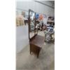 Image 5 : Antique Oak Washstand with Mirror and Towel Rack Cabinet Doors 66 x 30 x 18"