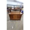 Image 1 : Antique Mission Style Quarter-Sawn Oak Sideboard with Mirror Hutch Top 54 x 54 x 22"