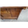 Image 7 : Antique Mission Style Quarter-Sawn Oak Sideboard with Mirror Hutch Top 54 x 54 x 22"