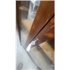 Image 6 : Antique Early 20th Century Quarter-Sawn Oak Glass Door Display Cabinet with Casters 58 x 37 x 13"