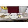 Image 1 : Assorted Serving Platters-John F. Kennedy 1917-1963 Brass Commemorative Medallion and More