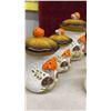 Image 2 : Vintage Ceramic Mushroom Kitchenware Set: Lidded Canisters, Mugs, Creamer