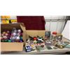 Image 4 : Large Lot of Christmas Decor Including NOMA 4' Colour-Changing Fibre Optic Tree, Ornaments and More