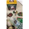 Image 9 : Large Lot of Christmas Decor Including NOMA 4' Colour-Changing Fibre Optic Tree, Ornaments and More