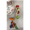 Image 6 : Decorative Glass Vegetables, Bird Figurines, Floral Ceramic Bath Set, Angel Statue and More