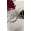 Image 11 : Green Ceramic Vase, Cut Glass Decanter, Fluted Glass Vases, Votive Holder and More