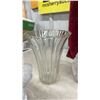 Image 3 : Green Ceramic Vase, Cut Glass Decanter, Fluted Glass Vases, Votive Holder and More
