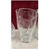 Image 6 : Green Ceramic Vase, Cut Glass Decanter, Fluted Glass Vases, Votive Holder and More