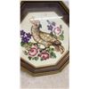 Image 4 : Five Vintage Framed Needlepoint, Cross-Stitch Bird and Floral Artworks