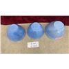 Image 6 : Set of Three Jeannette Delphite Blue Ribbed Mixing Bowls
