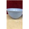 Image 2 : Set of Three Jeannette Glass Delphite Blue Ribbed Nesting Mixing Bowls, Late 1930s
